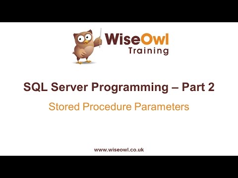 SQL Server Programming Part 2 - Stored Procedure Parameters