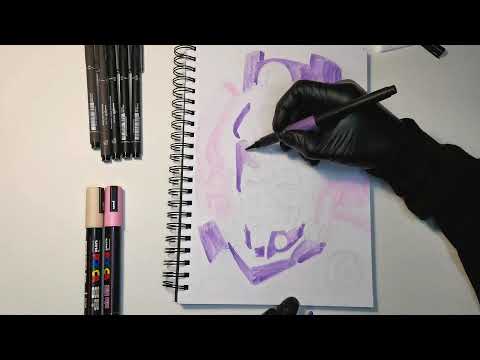 Video UNI PIN Creative Writting - Brush Art, sada linerů, 5 ks, (EFB/ BR), mix barev