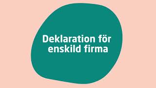 Deklaration för enskild firma