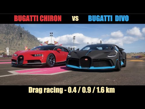 Forza Horizon 5 | Drag racing: Bugatti CHIRON vs Bugatti Divo