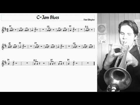 "C-Jam Blues" Tutorial Trumpet and Backing Track