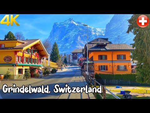 Grindelwald, Switzerland 🇨🇭 - The Most Beautiful Swiss Village - walking tour 4K 60fps