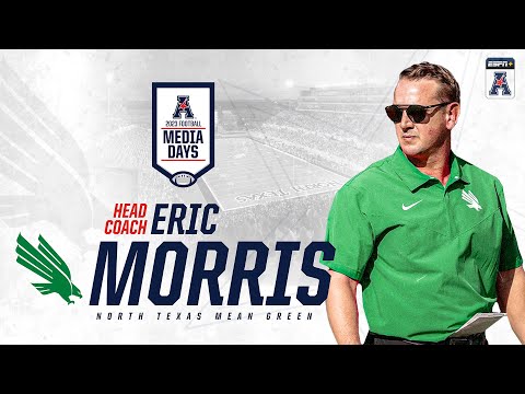 American Football Media Day: North Texas Head Coach Eric Morris
