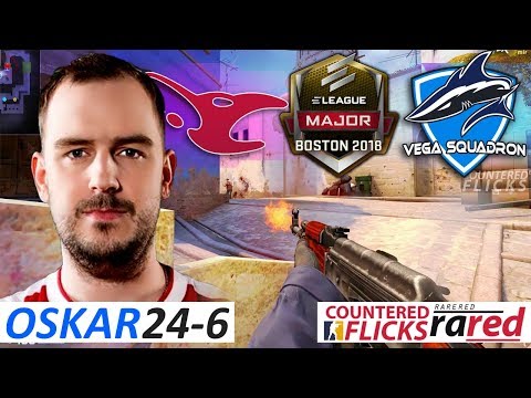 oskar 24-6 / mousesports vs Vega Squadron / ELEAGUE Boston Major 2018 / Swiss R3