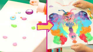 Craft Time: Paint Blot Butterflies | Crafts for Toddlers | Educational Videos for Kids |