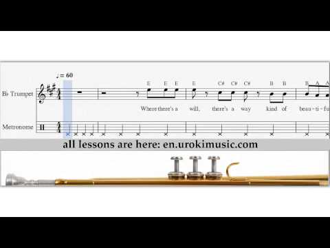 Avicii - Waiting For Love - How To Play Trumpet - Sheet Music Fingering Sample Key
