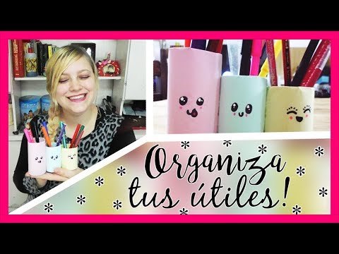 Haz un lapicero kawaii reciclando cartón ¡muy fácil!