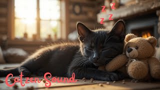 Warm Purring Fire – Cats Sleeping by the Fireplace ????????????