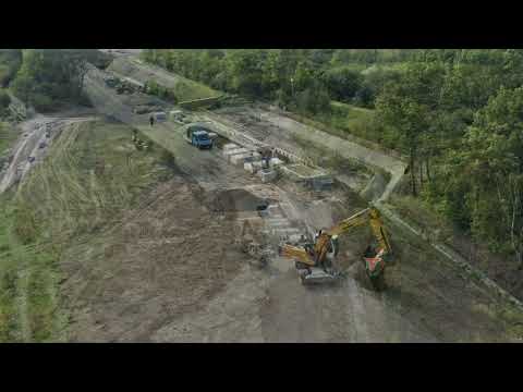 Drohnenflug : "Generationenprojekt Emscher-Umbau" der Emschergenossenschaft in Gelsenkirchen.