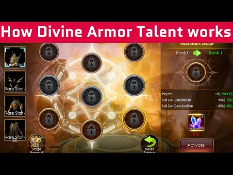 How Divine Armor Talent Works and Llorac upgrading - Legacy Of Discord