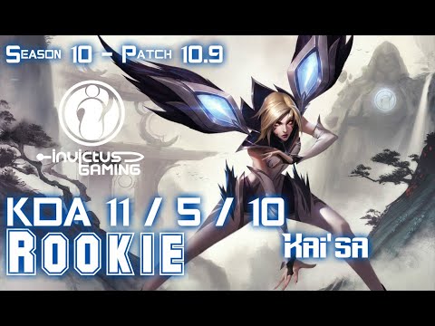 IG Rookie KAI'SA vs FIZZ Mid - Patch 10.9 KR Ranked