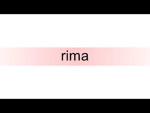 How to pronounce rima