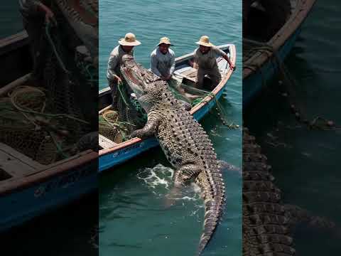 SCARY 40ft Crocodile Close Encounter Off The Coast Of Indonesia