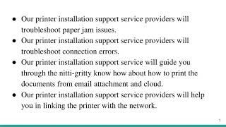 Printer Installation Support Guides with Printer Tech Support Number