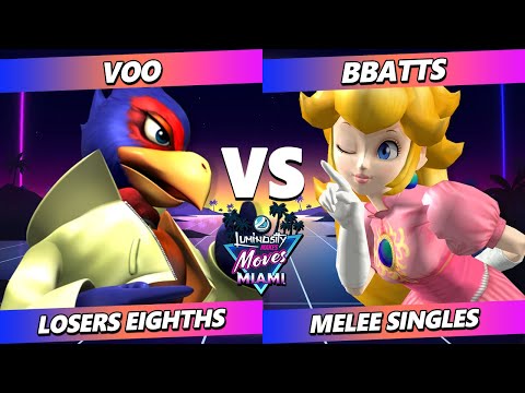 LMM Miami 2023 Top 8 - Voo (Falco) Vs. Bbats (Peach) Smash Melee - SSBM