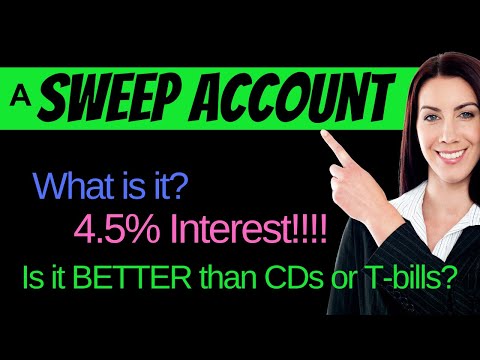 Sweep Account --A Great Alternative To Cds, T-bills And Hy Savings - VFMXX 5.27% Yield