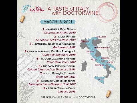 , title : 'A taste of Italy With DoctorWine - Online wine degustation