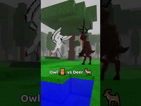 Owl vs Deer in 99 Nights in The Forest! #99nightintheforest #standoff