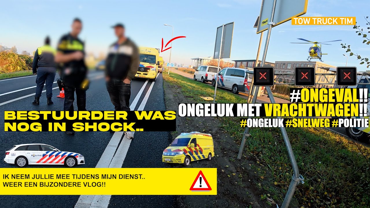 🚨ONGEVAL MET VRACHTWAGEN.. BESTUURDER ERG GESCHROKKEN!🚨