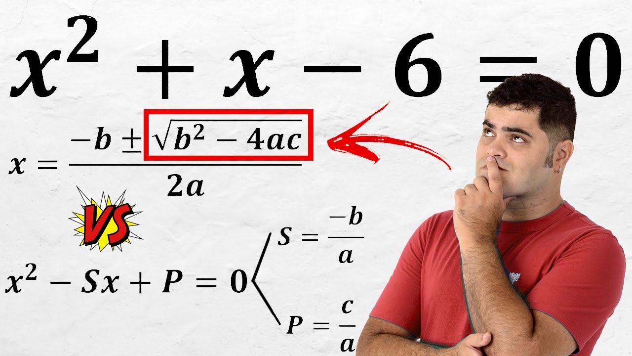 🤔 Fórmula de Bhaskara vs Soma e Produto das Raízes ⭐️ QUAL É MELHOR USAR NUMA EQUAÇÃO QUADRÁTICA? 👊🏻