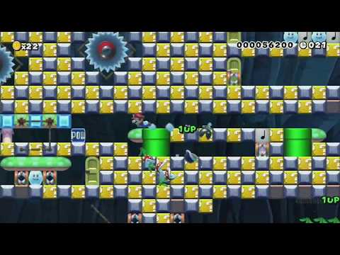 久しぶりに地下洞窟で楽しくスピードラン♪　SPEEDRUN♪ by リーリエ - Super Mario Maker - No Commentary 1bp