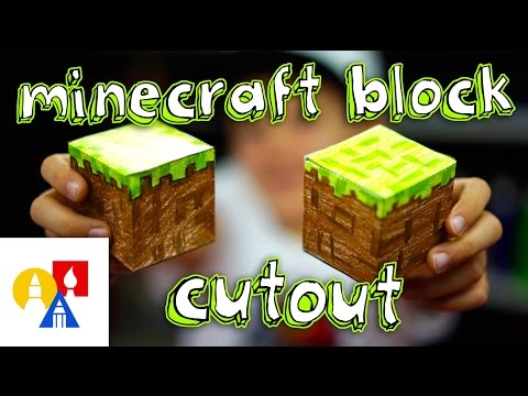 Minecraft Block Cutout (Papercraft Grass Block)