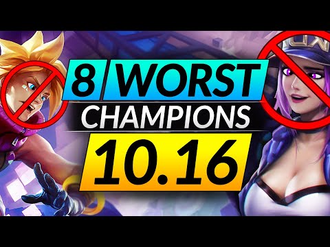 The 8 Champions You MUST NEVER PICK in the NEW Patch 10.16 - League of Legends Meta Guide