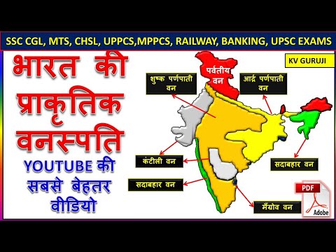 भारत मे प्राकृतिक वनस्पति ।Natural Vegetation in india in hindi |Indian Geography by KV Video