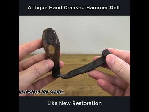 Antique Hand Cranked Hammer Drill  Restoration - Ziclife