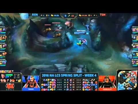 Freeze Draven escape from 4 TSM players - TSM vs REN NA LCS