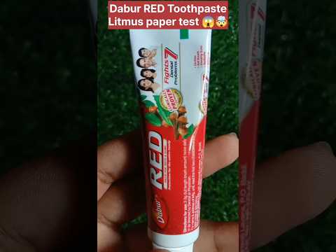 Dabur RED Toothpaste pH Test✨😱🤯✅❌⁉️ #shorts #viral#youtubeshorts #subscribe #shortsfeed  #dabur#test