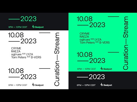 @beatport  Curation Stream |  CRYME, RAEZA, ogtrues b2b LYZA, Tom Peters b2b B-VERS