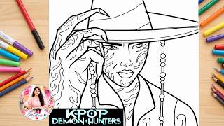 Drawing  New Demon look of Jinu 👿🤠 K-Pop Demon Hunters 2 || rumi golden || Drawing for Beginners