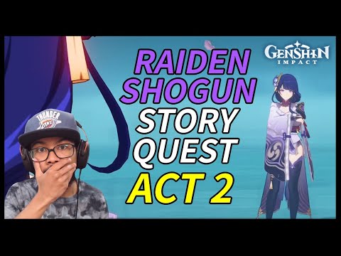 Raiden Shogun Story Quest Imperatrix Umbrosa Chapter: Act 2 Reaction | Genshin Impact 2.5