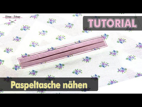 Paspeltasche nähen Tutorial Nähanleitung #nähen #sewing
