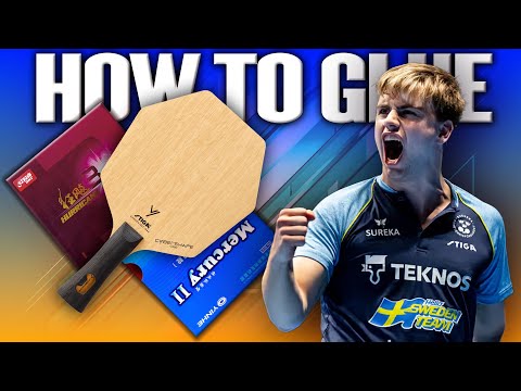 How to Glue your Table Tennis Rubbers | Stiga Cybershape Edition