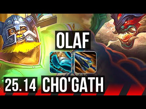 OLAF vs CHO'GATH (TOP) | 9/0/2, 68% winrate, Legendary | EUW Diamond | 25.14
