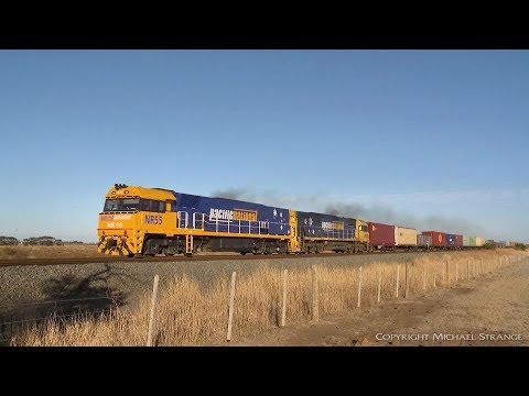 5AM5 Container Train With 100 Wagons (19/4/2019) - PoathTV Australian Railways