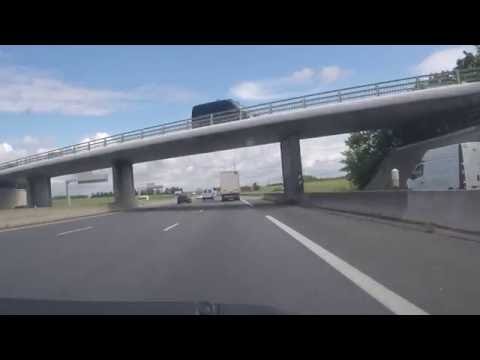 France by Autoroute - Lyon - A46 South passing A432 exit
