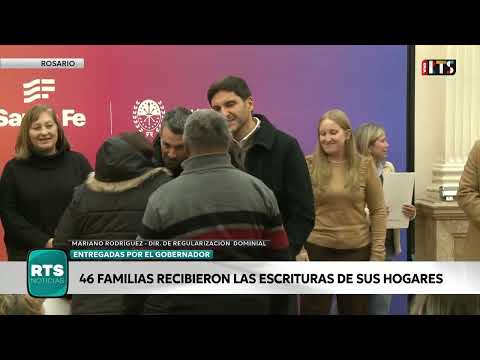 🏡 SANTA FE ENTREGÓ ESCRITURAS A 46 FAMILIAS DEL SUR PROVINCIAL