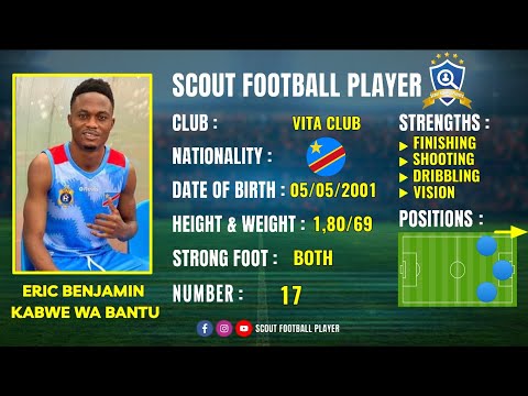 ERIC BENJAMIN KABWE WA BANTU 🔵 FORWARD AND WINGER 🔵 VITA CLUB & NATIONAL CONGO RDC 🔵 BEST OF 2023/22