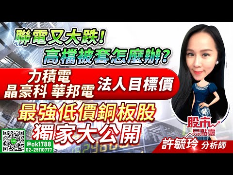聯電又大跌！高檔被套怎麼辦？力積電 晶豪科 華邦電 法人目標價！最強低價停板股 獨家大公開｜股市易點靈 許毓玲 分析師｜20260130