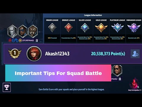 Important Tips For Squad Battle - Marvel Future Fight
