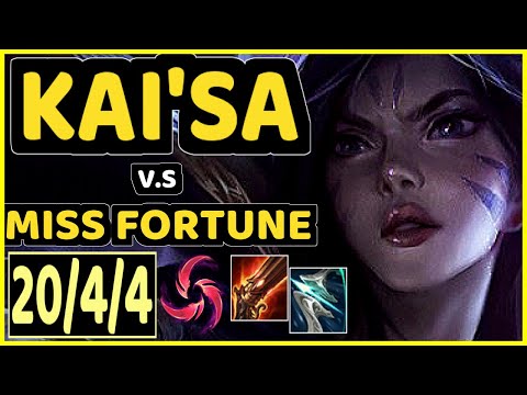 HADES (KAI'SA) vs MISS FORTUNE - PENTAKILL 20/4/4 KDA BOTTOM ADC GAMEPLAY - EUW Ranked MASTER