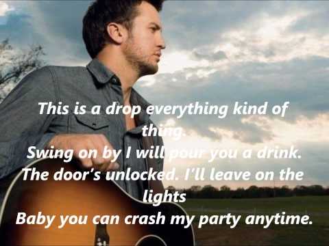 Luke Bryan Crash My Party with Lyrics