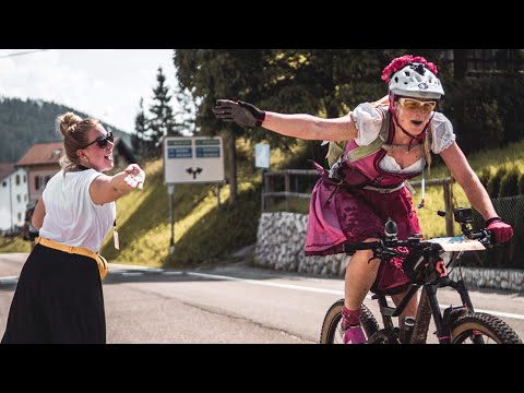 Bike Transalp 2019 Tag 5 / San Martino di Castrozza - Folgaria / Mit Dirndl über die Alpen