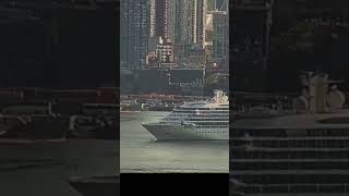 Seaplanes and helicopters buzz departing cruise ship as she heads heroically to Alaska