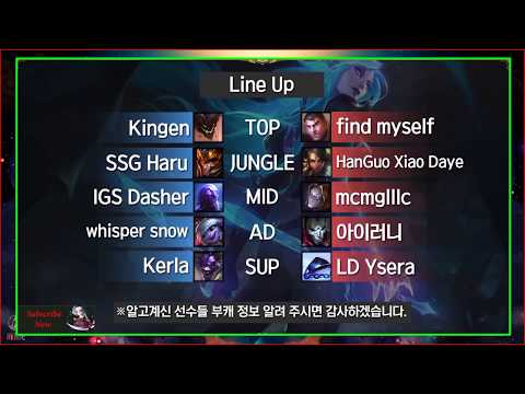 Korean Challenger – SSG Haru, Kingen, find myself, IGS Dasher, whisper snow, Kerla, LD Ysera, mcmgll