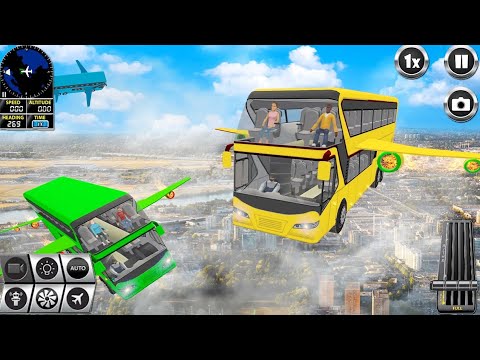 Flying Bus Driving 3D - Real Air Coach Driver Simulator - Android $ ISO GamePlay