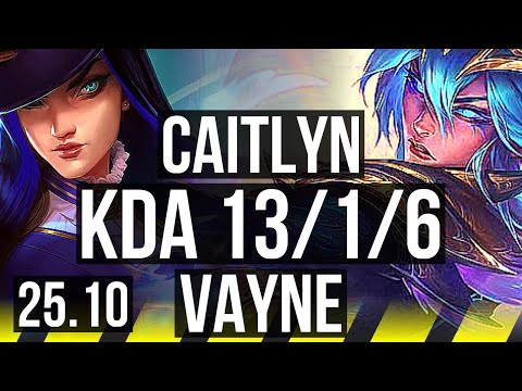 CAITLYN & Lux vs VAYNE & Rakan (ADC) | 13/1/6, Legendary | EUW Master | 25.10